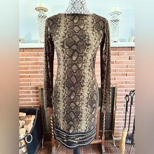 Michael Kors Brown Snake Print Dress